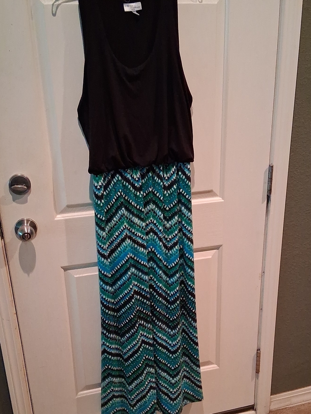 Allison Brittney Black Scoop Neck Petite Maxi Dress